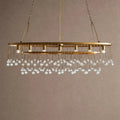 Aubrey 7 Light Oval Chandelier - BrassBlushlighting