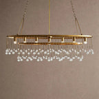 Aubrey 7 Light Oval Chandelier - BrassBlushlighting