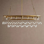 Aubrey 7 Light Oval Chandelier - BrassBlushlighting