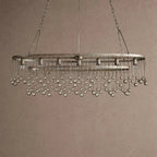 Aubrey 7 Light Oval Chandelier - BlackBlushlighting