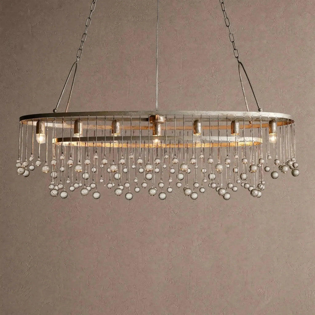 Aubrey 7 Light Oval Chandelier - BlackBlushlighting