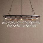 Aubrey 7 Light Oval Chandelier - BlackBlushlighting