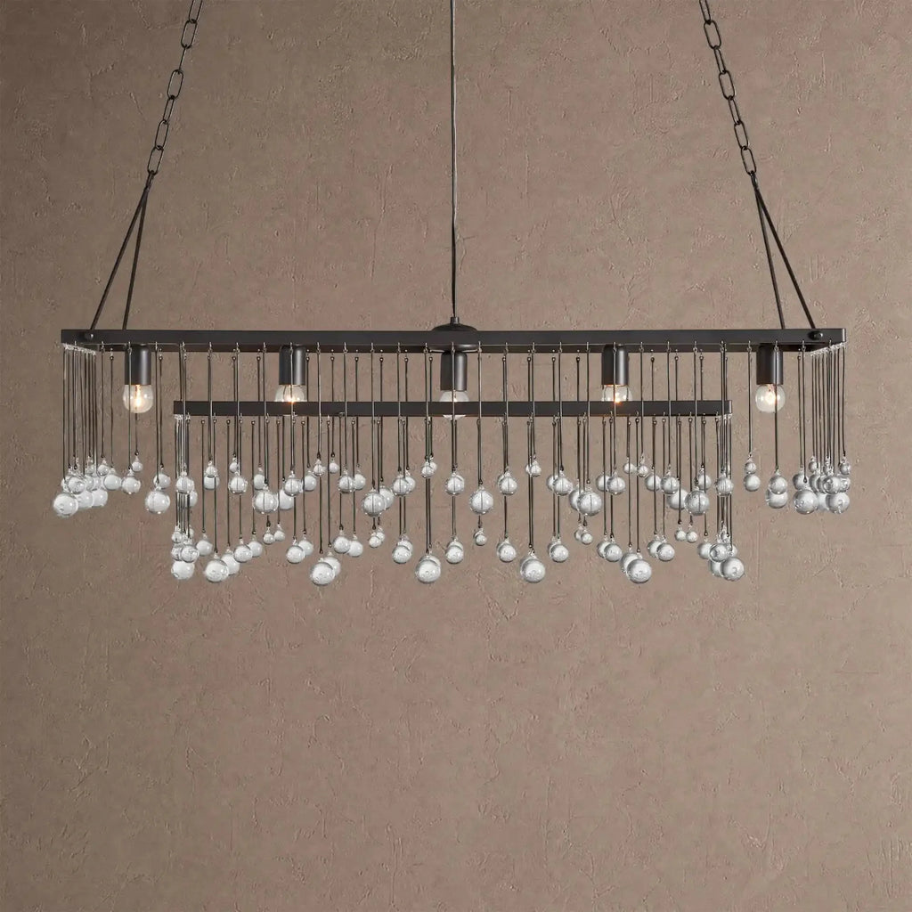 Aubrey Rectangular Chandelier 47''60'' - 47‘’BronzeBlushlighting