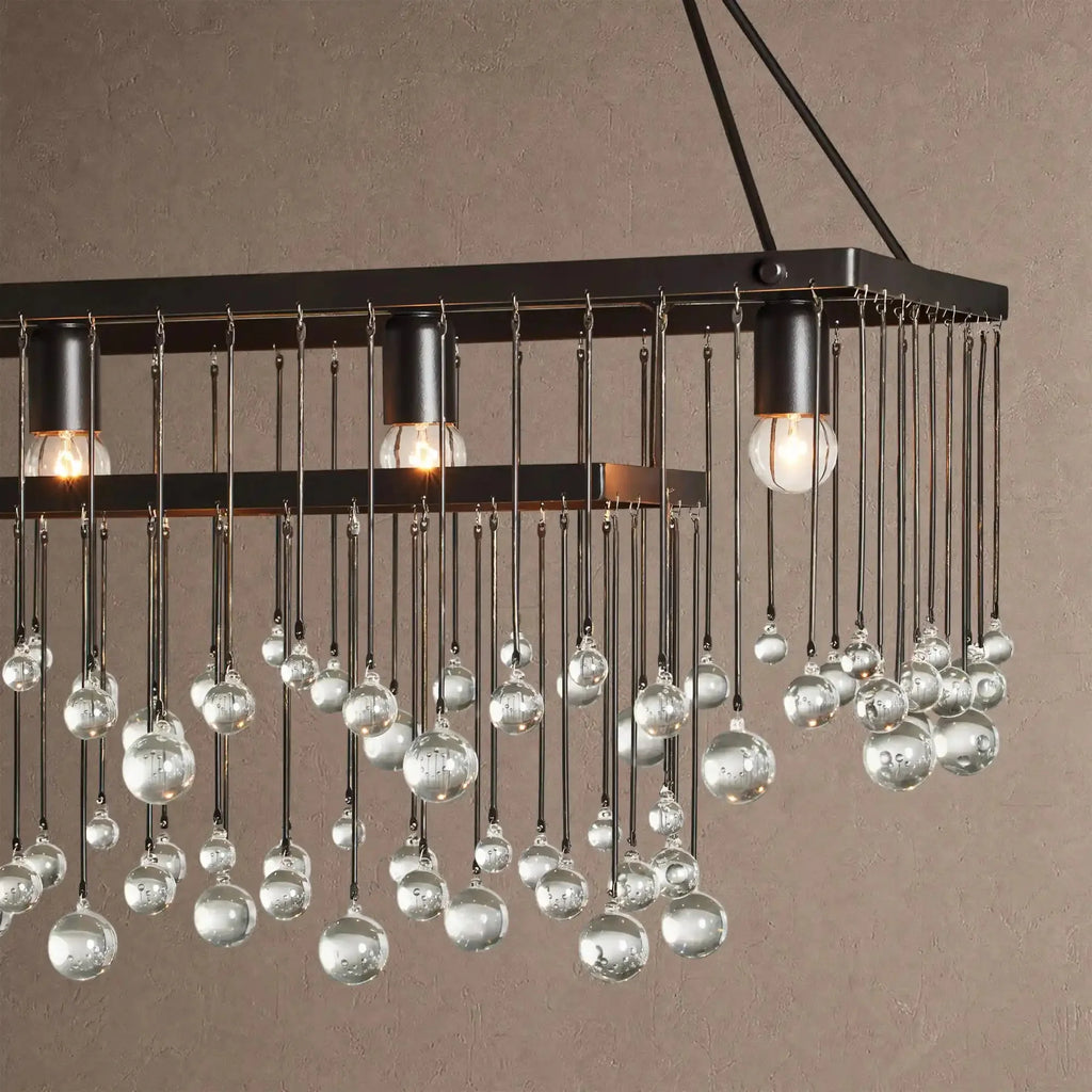 Aubrey Rectangular Chandelier 47''60'' - 47‘’SilverBlushlighting