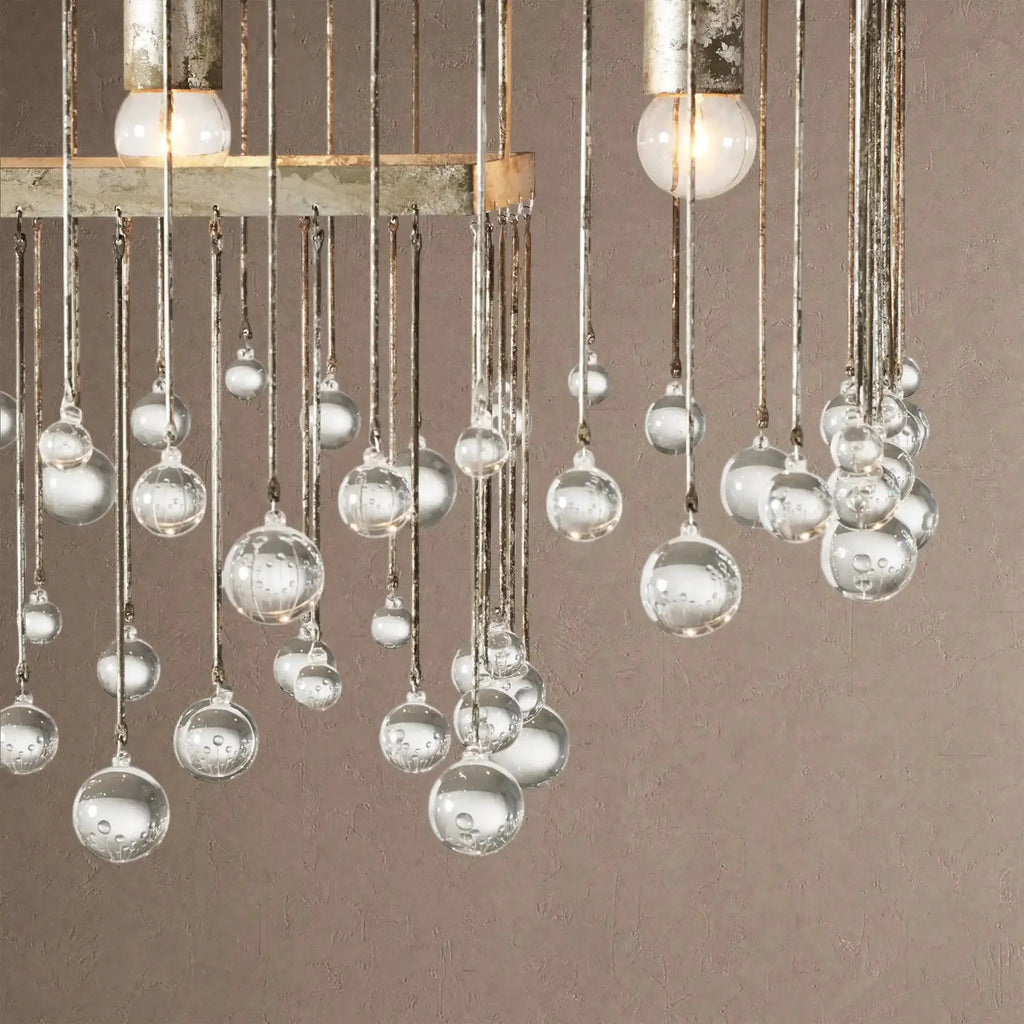 Aubrey Rectangular Chandelier 47''60'' - 47‘’SilverBlushlighting