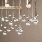 Aubrey Rectangular Chandelier 47''60'' - 47‘’SilverBlushlighting