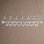 Aubrey Rectangular Chandelier 47''60'' - 47‘’SilverBlushlighting