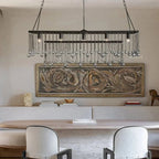 Aubrey Rectangular Chandelier 47''60'' - 47‘’BrassBlushlighting