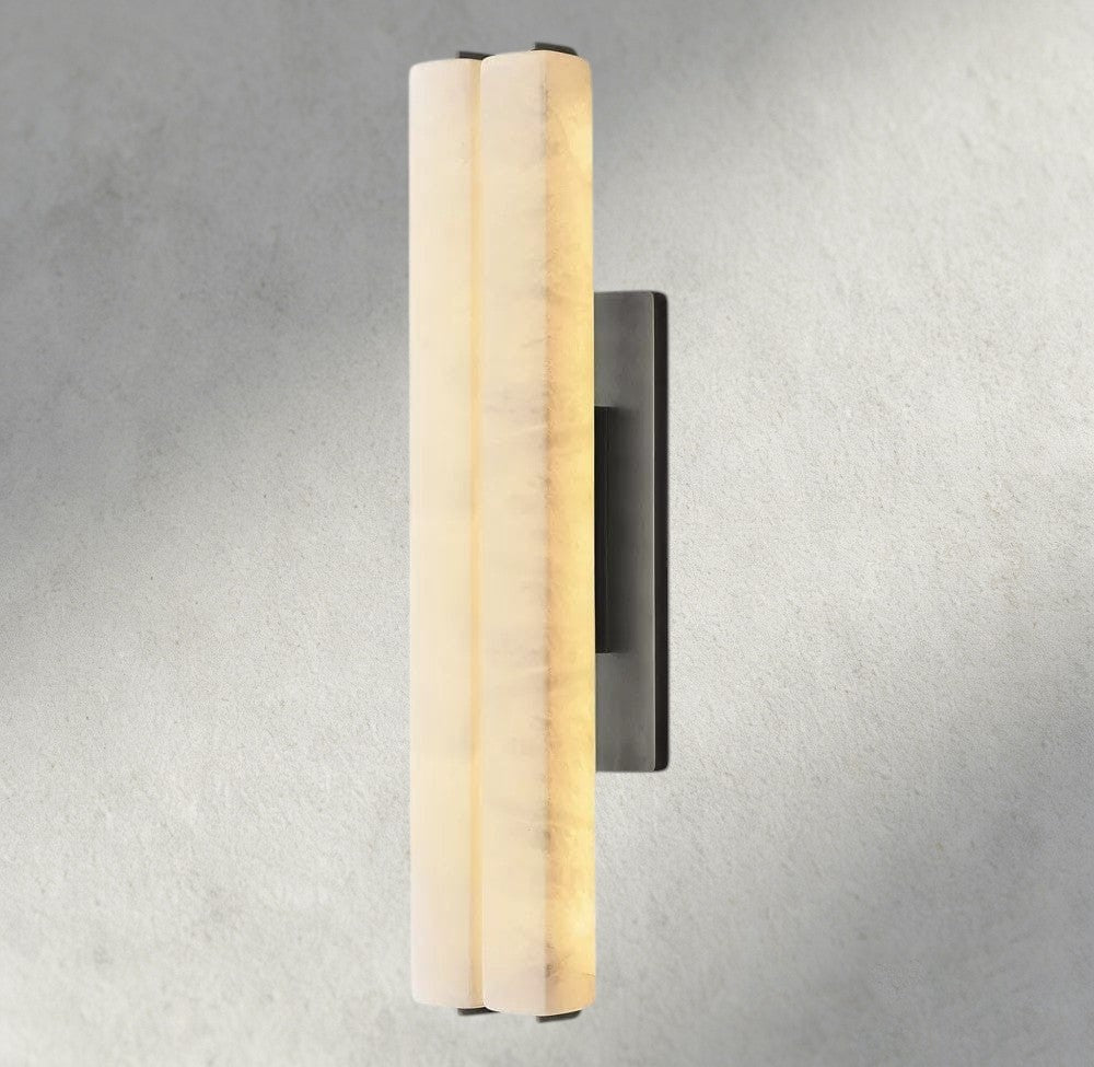 Audubon Alabaster Double Sconce-Manorlights