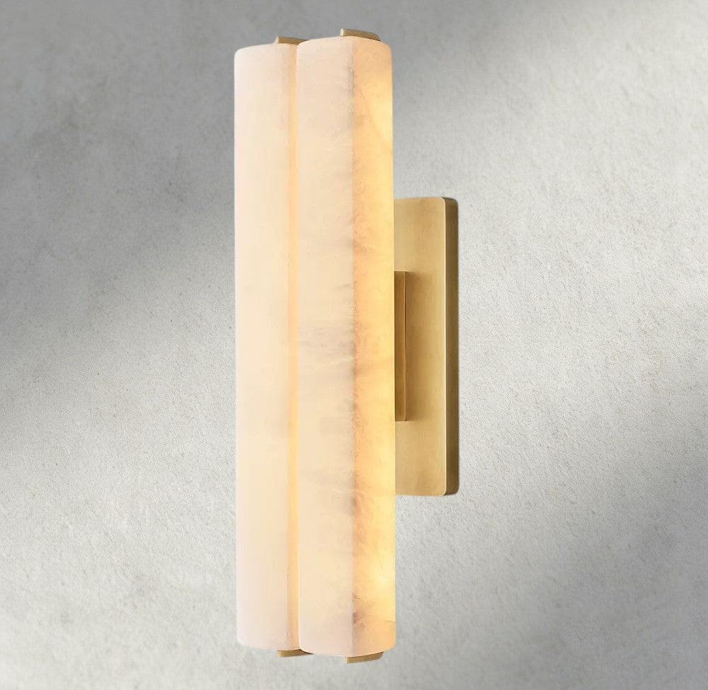 Audubon Alabaster Double Sconce-Manorlights