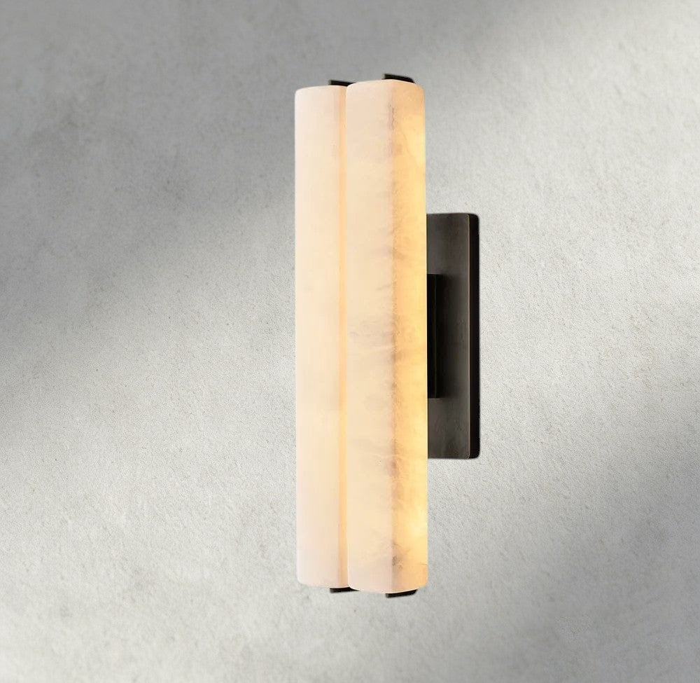 Audubon Alabaster Double Sconce-Manorlights