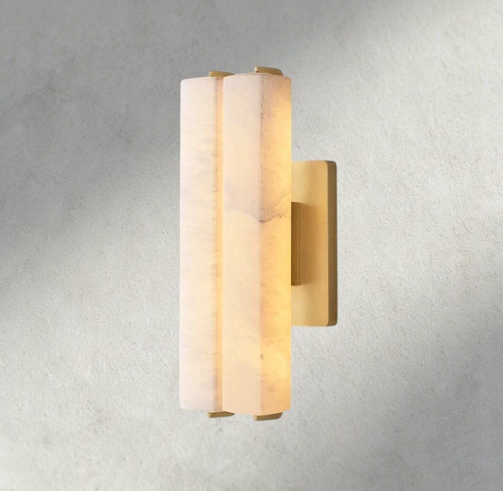 Audubon Alabaster Double Sconce-Manorlights