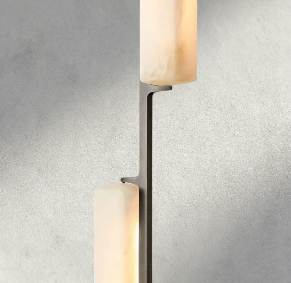 Audubon Alabaster Linear Chandelier 54"-Manorlights
