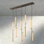 Audubon Alabaster Linear Chandelier 54"-Manorlights