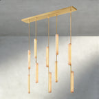 Audubon Alabaster Linear Chandelier 54"-Manorlights