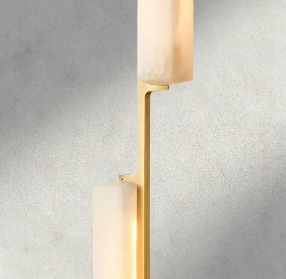 Audubon Alabaster Linear Chandelier 54"-Manorlights