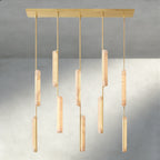 Audubon Alabaster Linear Chandelier 54"-Manorlights