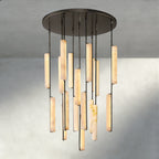 Audubon Alabaster Round Chandelier 24", 40", 56"-Manorlights