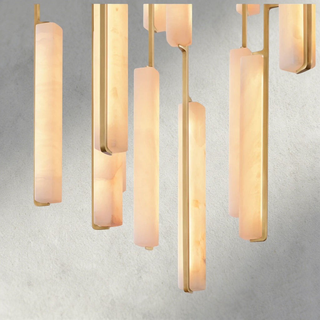 Audubon Alabaster Round Chandelier 24", 40", 56"-Manorlights