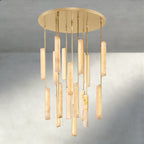 Audubon Alabaster Round Chandelier 24", 40", 56"-Manorlights