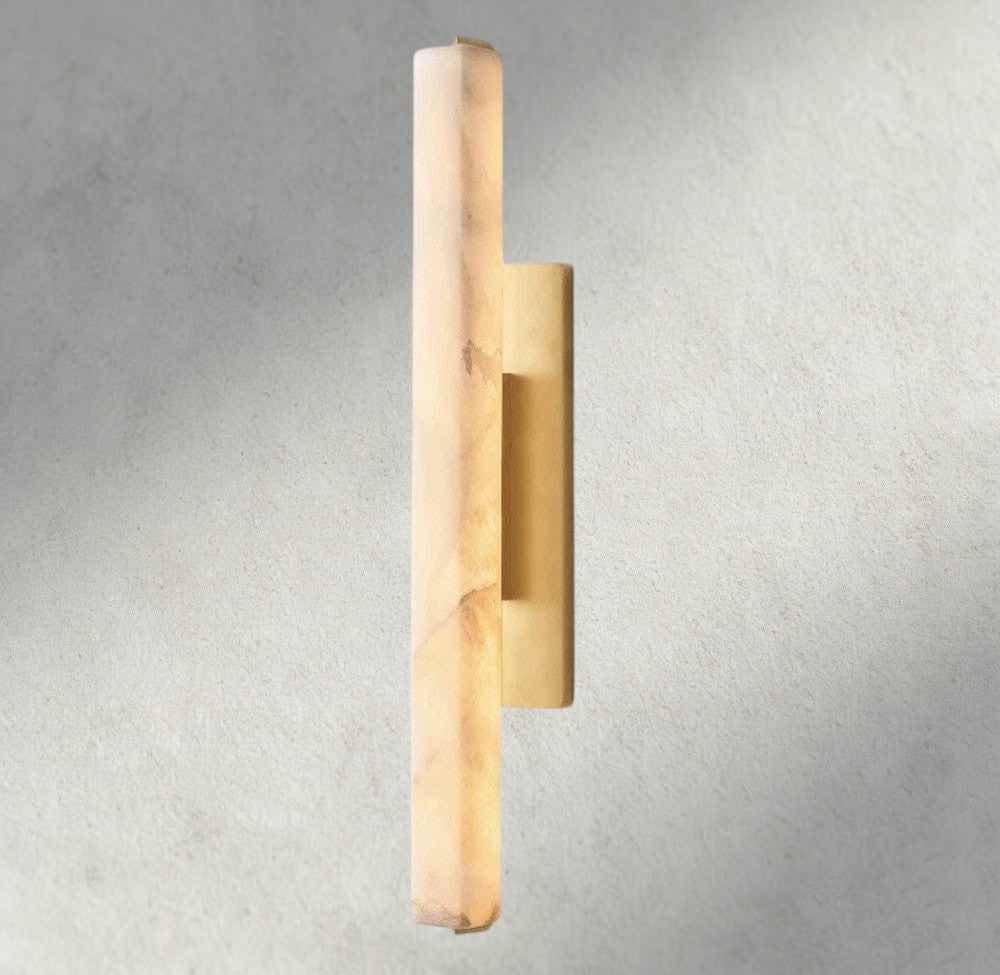 Audubon Alabaster Single Sconce-Manorlights