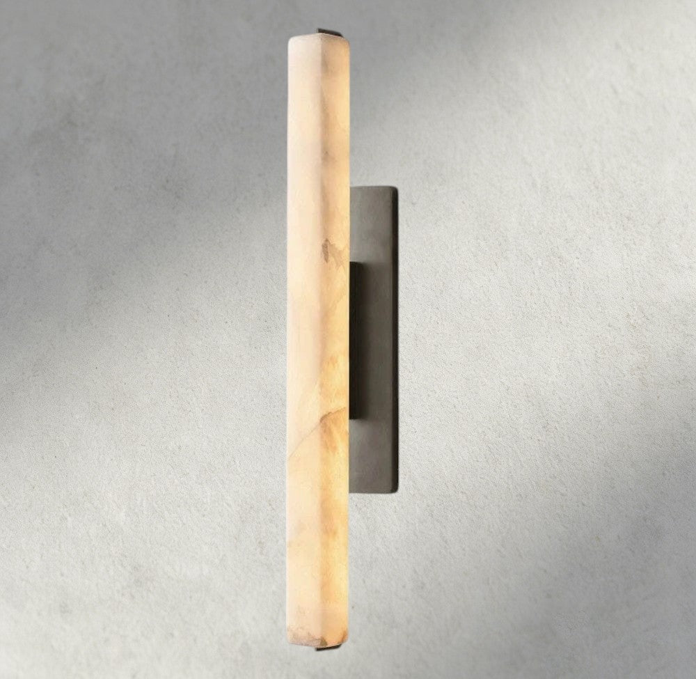 Audubon Alabaster Single Sconce-Manorlights