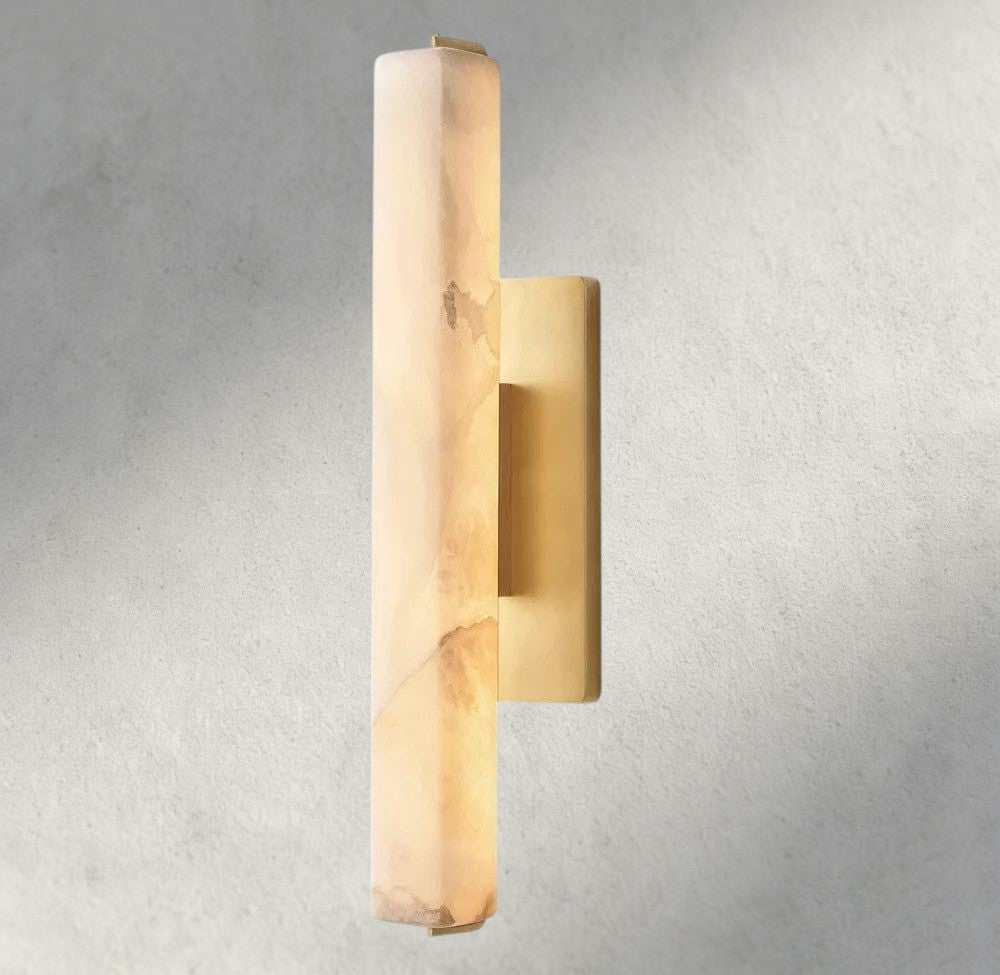 Audubon Alabaster Single Sconce-Manorlights
