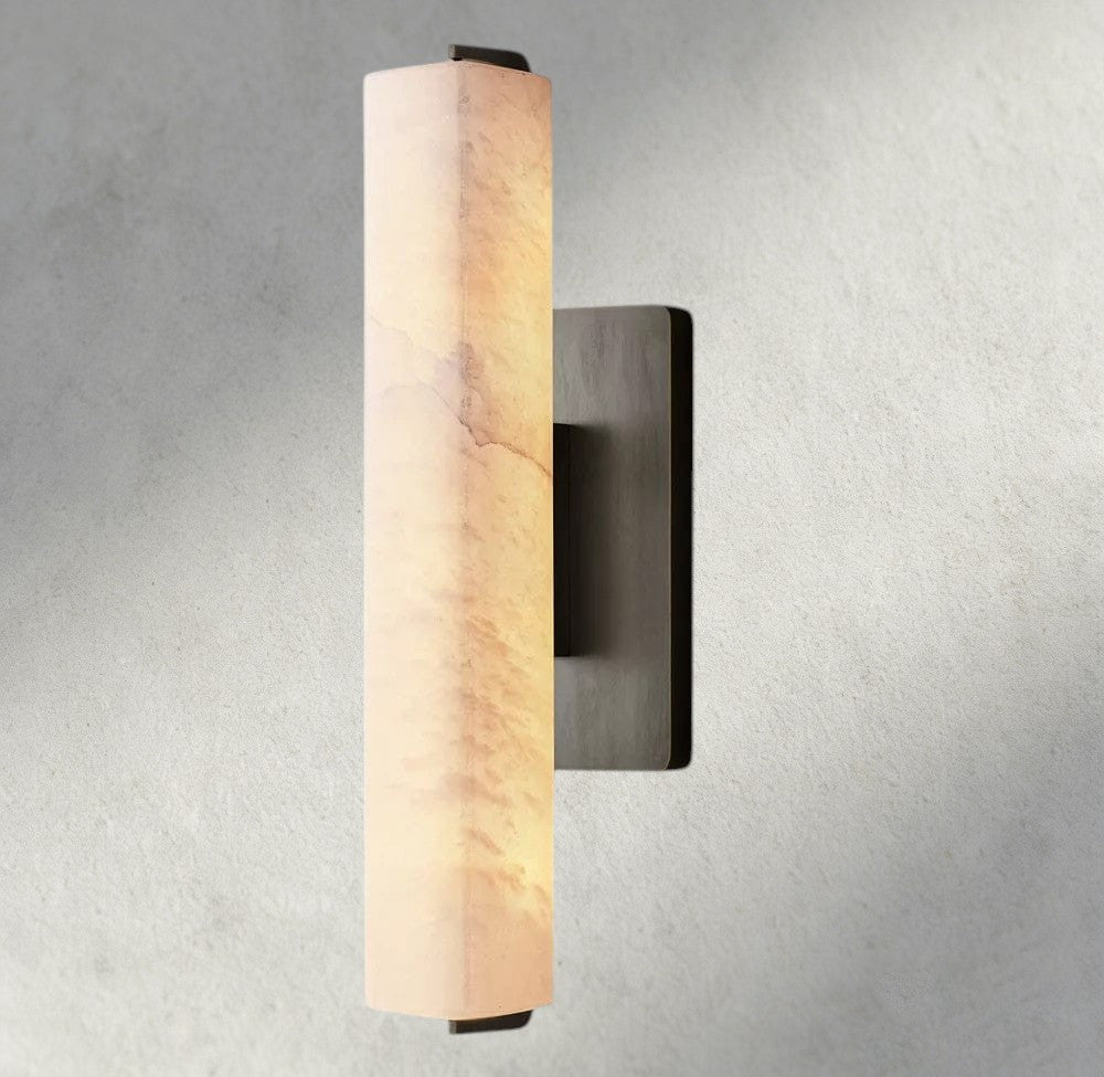 Audubon Alabaster Single Sconce-Manorlights