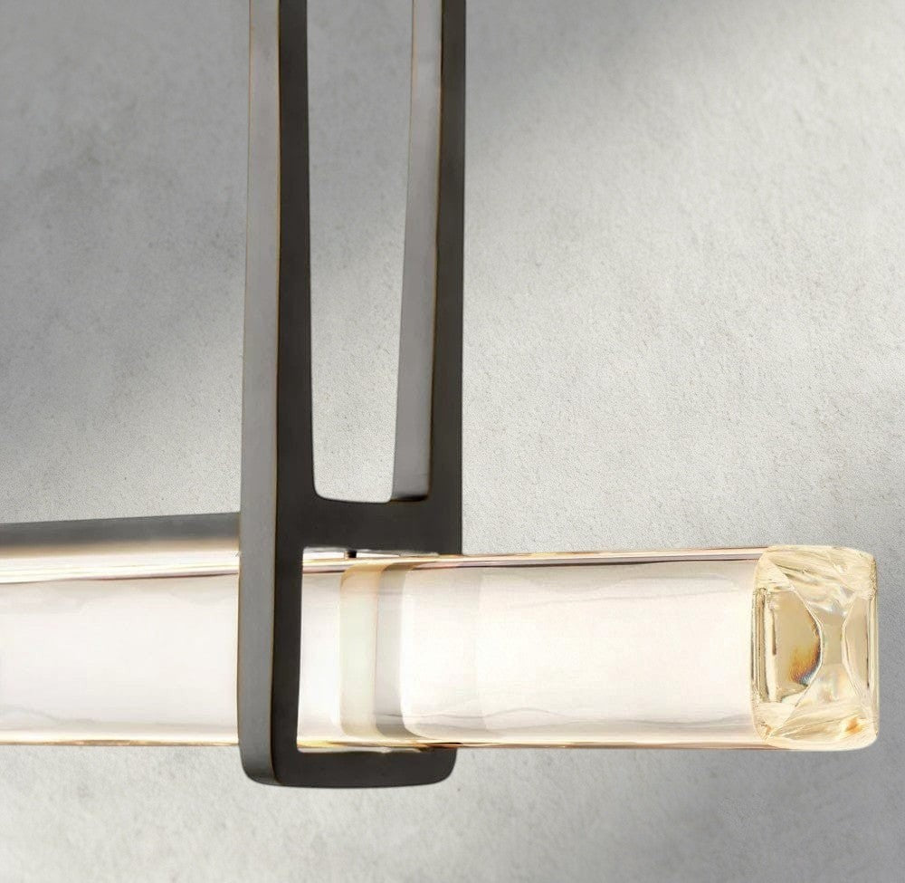 Audubon Crystal Linear Single Bar Chandelier-Manorlights