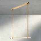 Audubon Crystal Linear Single Bar Chandelier-Manorlights