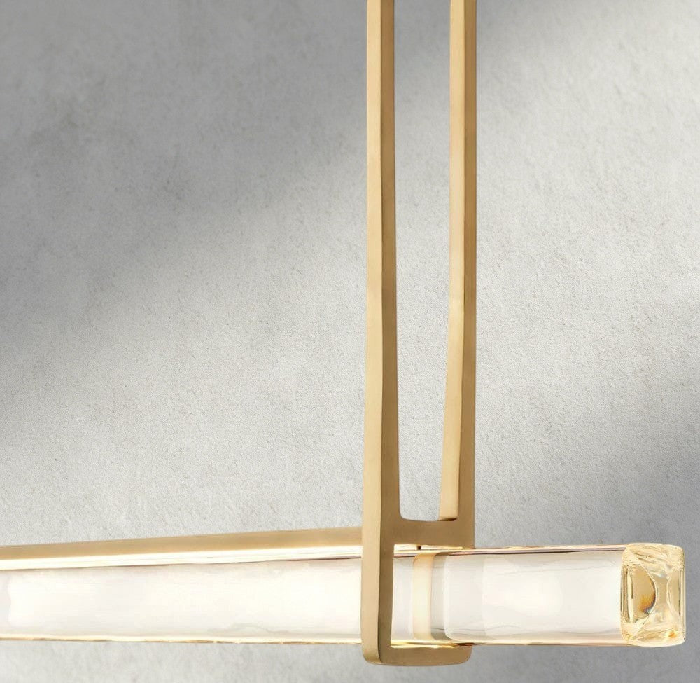 Audubon Crystal Linear Single Bar Chandelier-Manorlights