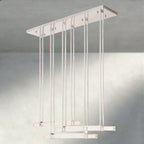 Audubon Crystal Triple Bar Linear Chandelier 60", 72"-Manorlights