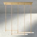 Audubon Crystal Triple Bar Linear Chandelier 60", 72"-Manorlights