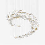Aurelia Glass Leaf Chandelier - Dia 31.5″ × H 47.2″Amber & ClearWarm LightBlushlighting