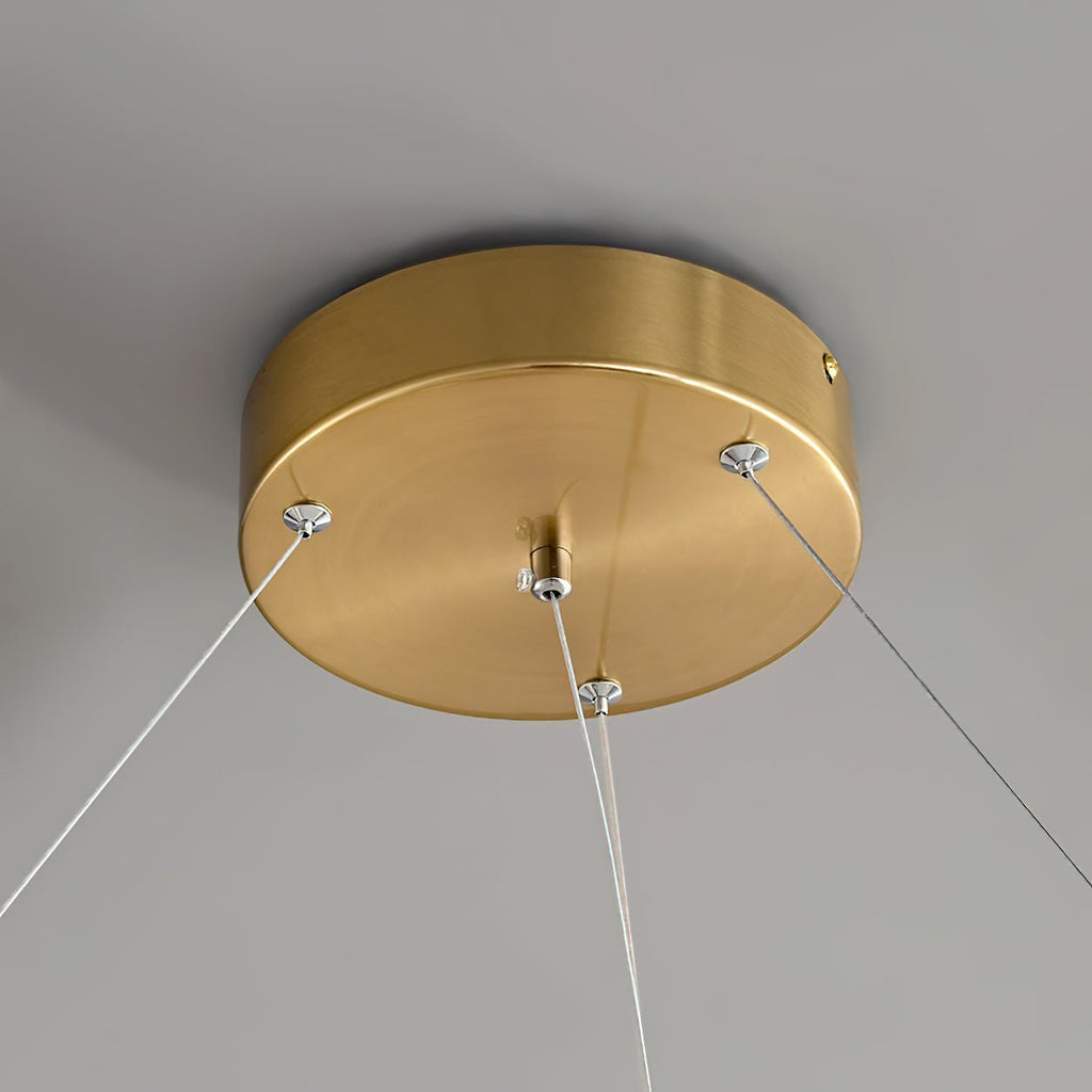 Austen Alabaster Chandelier - 6 heads D 60cm x H 15cm / ∅ 23.6″ x H 5.9″Brass＆WhiteManorlights
