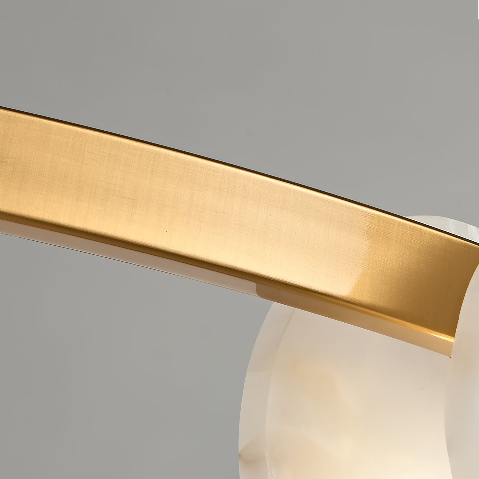 Austen Alabaster Chandelier - 6 heads D 60cm x H 15cm / ∅ 23.6″ x H 5.9″Brass＆WhiteManorlights