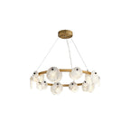 Austen Alabaster Chandelier - 6 heads D 60cm x H 15cm / ∅ 23.6″ x H 5.9″Brass＆WhiteManorlights