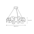Austen Alabaster Chandelier - 6 heads D 60cm x H 15cm / ∅ 23.6″ x H 5.9″Brass＆WhiteManorlights