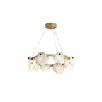 Austen Alabaster Chandelier - 6 heads D 60cm x H 15cm / ∅ 23.6″ x H 5.9″Brass＆WhiteManorlights