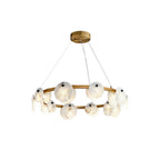 Austen Alabaster Chandelier - 6 heads D 60cm x H 15cm / ∅ 23.6″ x H 5.9″Brass＆WhiteManorlights