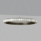Avalon Alabaster Round Chandelier - 23.6″Dia x 59″HBlackWarm White-Manorlights