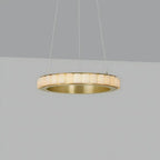Avalon Alabaster Round Chandelier - 31.5″Dia x 59″HBlackWarm White-Manorlights