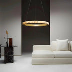 Avalon Alabaster Round Chandelier - 31.5″Dia x 59″HCopperWarm White-Manorlights