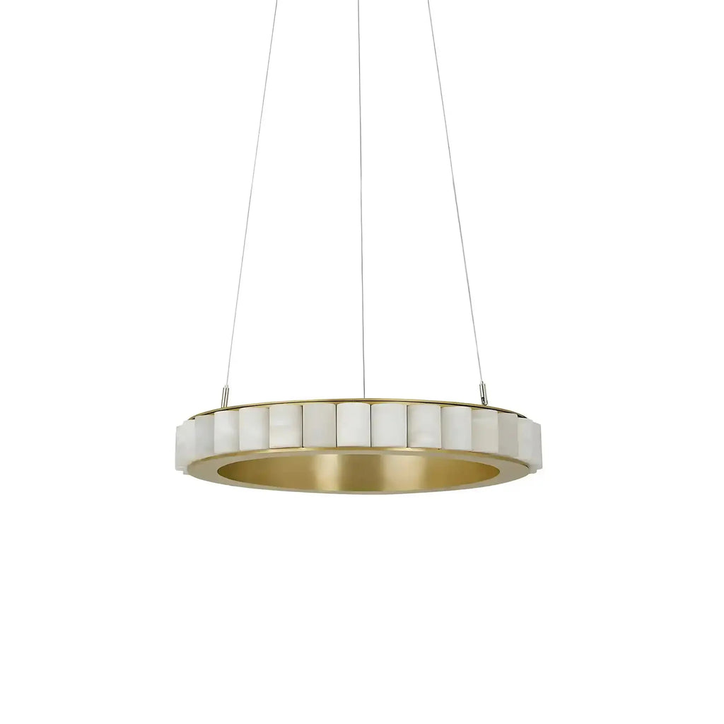 Avalon Alabaster Round Chandelier - 15.7″Dia x 59″HCopperWarm White-Manorlights