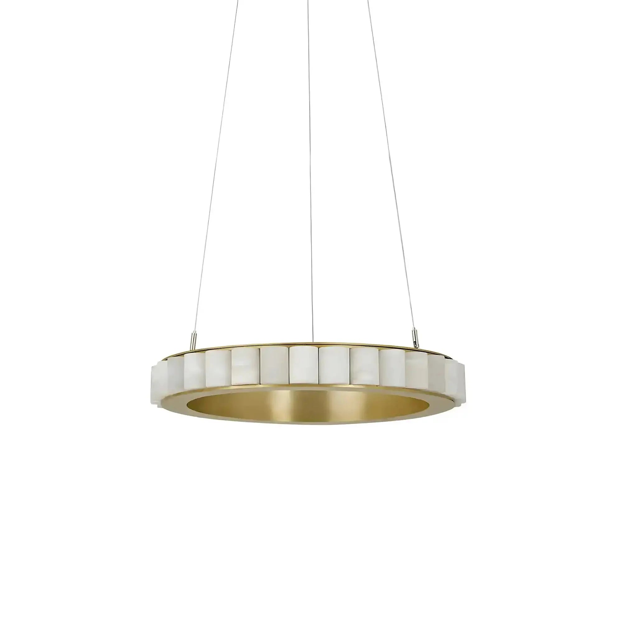 Avalon Alabaster Round Chandelier - 15.7″Dia x 59″HCopperWarm White-Manorlights