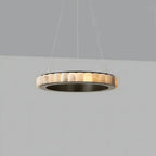 Avalon Alabaster Round Chandelier - 23.6″Dia x 59″HBlackWarm White-Manorlights