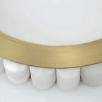 Avalon Alabaster Round Chandelier - 23.6″Dia x 59″HBlackWarm White-Manorlights