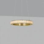 Avalon Alabaster Round Chandelier - 31.5″Dia x 59″HBlackWarm White-Manorlights
