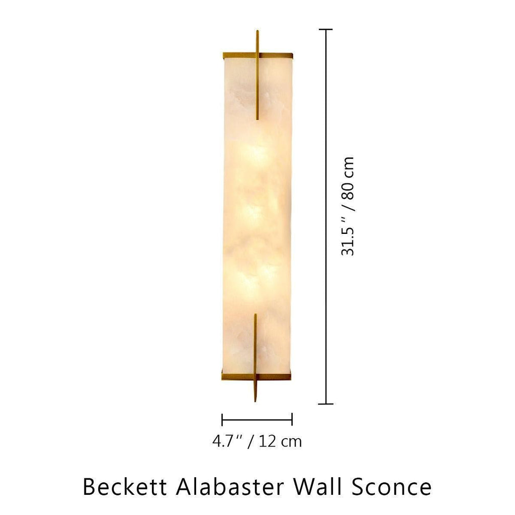 Beckett Alabaster Wall Sconce-NORMAL-Manorlights