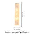 Beckett Alabaster Wall Sconce-NORMAL-Manorlights